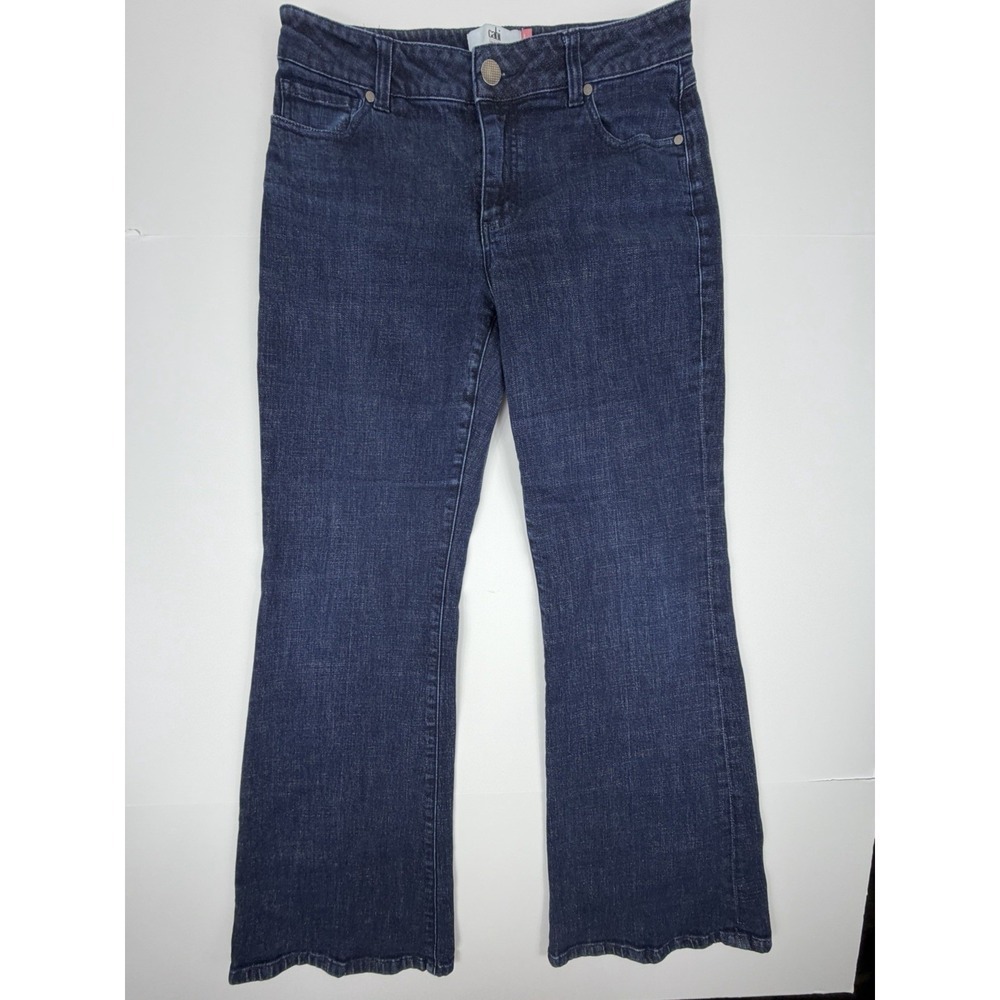 CAbi Trouser Jeans Womens Size 8 Dark Wash Bootcut Stretch Denim - Picture 5 of 9